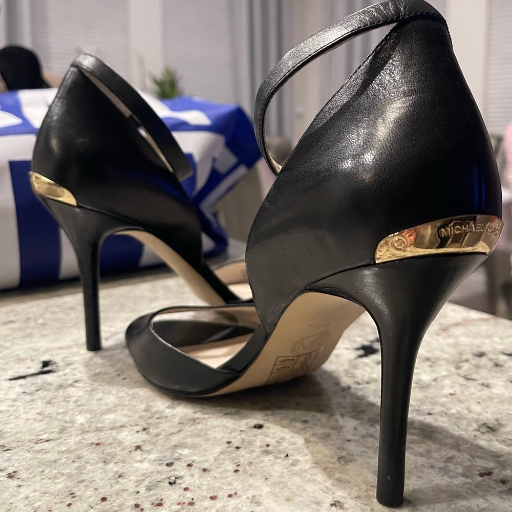 Michael Kors Black and Gold Heels
